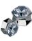 Sexkantig Piercing Plugg med Klar Diamant