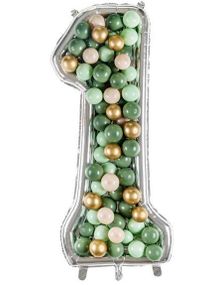 "1" Nummerramme til Ballonger 53x130 cm 