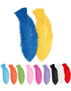 50 stk Dekorations/Pynt Fjädrar - Flerfärgade