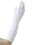 Draperade Vita Långa Handskar - 37 cm