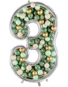 "3" Nummerramme til Ballonger 78x130 cm