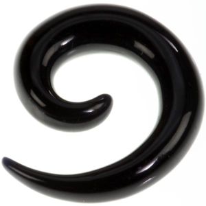 Akryl Curl - Svart Örpiercing - Strl 5 mm