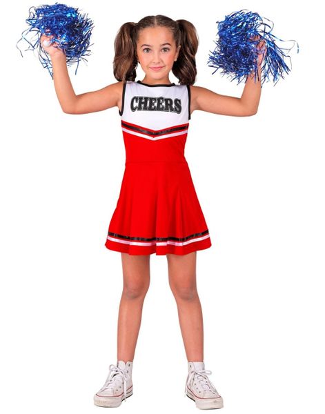 Rød Cheerleader Kostymekjole