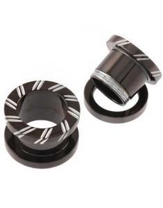 Double Cut PVD - Svart Piercing Tunnel