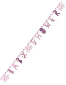 Baby Pink Elephant Banner 160 cm