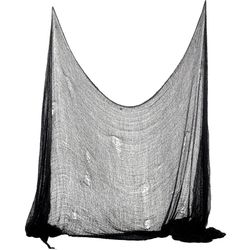 Läskig Dekoration för Halloween - Svart Nättyg Ca 75x300 cm