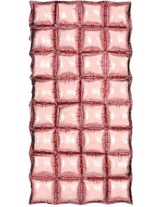 Rosegullfarget Waffle Folie Ballong for Backdrop/Bakgrunn 55 cm x 110 cm