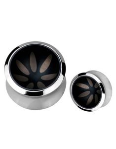 Ihålig Svart Piercing Plugg