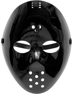 Svart Jason Inspirerad Hockeymask