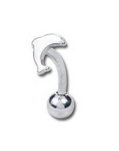 Jumping Delfin - 1.2 x 8 mm Ögonbrynspiercing