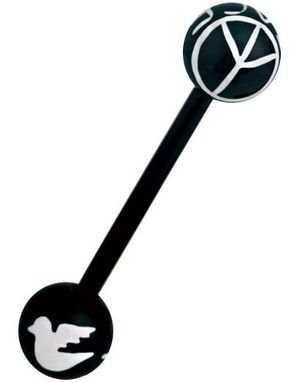 Peace Black/White - Tungpiercing