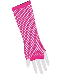 Neon Rosa Långa Näthandskar
