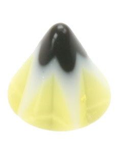 Star Spike Gul - 4 mm Akrylkula till 1,2 mm stång
