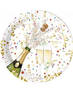 8 stk Papptallrikar 23 cm - Partytime
