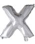 JUMBO Silverfärgade Bokstavsballonger A-Z - 102 cm