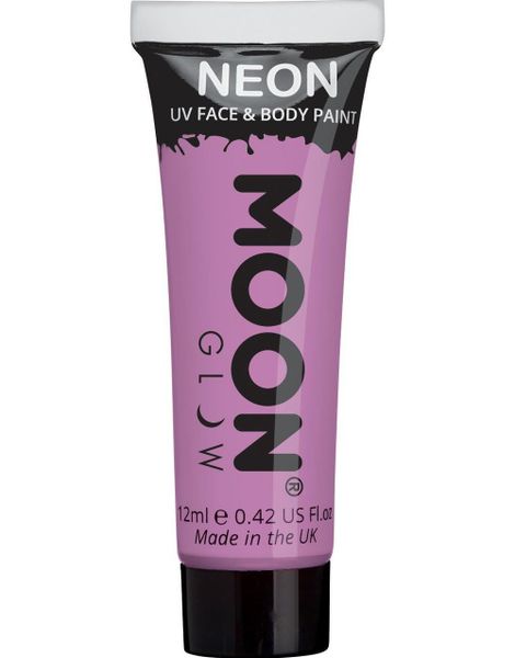 Lila Pastell Neon UV/Blacklight Ansikts- och Kroppsfärg 12 ml