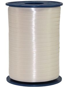 500 meter Ivory/Elfenben Ballongsnöre / Presentband - 5 mm Brett