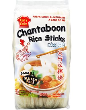 Rice Stick Noodles 5 mm - Chef's Choice 375 gram (Thailand)