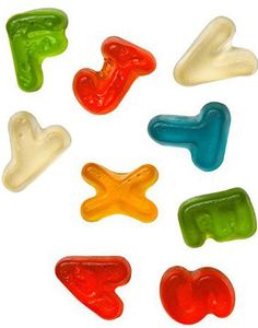 1 kg Jellioo Gummy Alphabet - Olika Färgade och Bokstavsformade Gelébitar