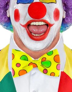 Polka Dot Multicolor Clown Bow kostymtillbehör