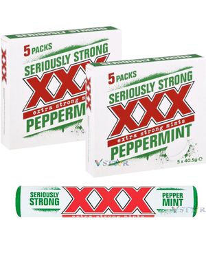 5-Pack Seriously Strong Peppermint - Godis/Pastiller med Stark Pepparmintssmak 202,5 gram