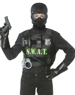 SWAT Maskeradset i 9 Delar (Barn)