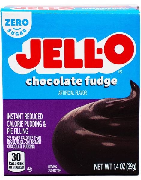 Jell-O Chocolate Fudge - Sukkerfri Gelé Dessert - 39 g (USA Import)