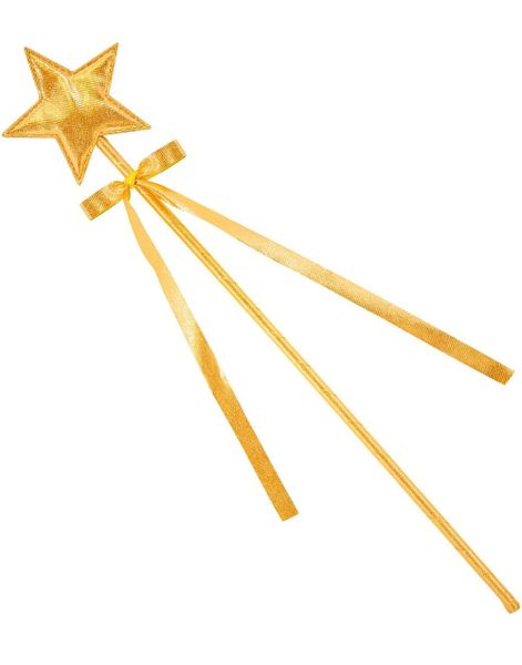 Gullfarget Tryllestav med Stjerne 39,5 cm