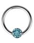 BCR Piercing med Gnistrande Turkos Sten