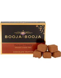 Booja-Booja Hasselnöt Crunch - Veganska Chokladtryfflar med Hasselnötsbitar 92 Gram