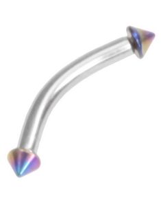 Micro Spike Colorized Multi - 1.2 x 8 mm Ögonbrynspiercing