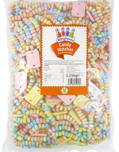 Kingsway Candy Watches - 2,25 kg Påse med 100 stk Godis-Armband