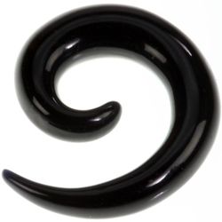 Akryl Curl - Svart Örpiercing - Strl 5 mm