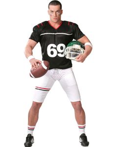 Quarterback Fotbollsspelare Herrkostym