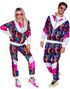  80 Talls Disco 8 Grilldress til Voksen UV GLOW - Strl S