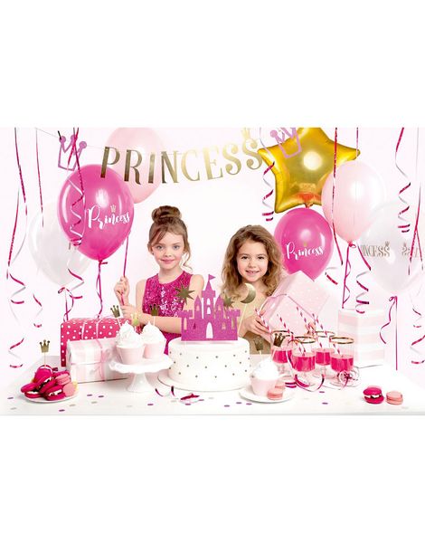 Komplett Rosa Dekorationset 31 Delar - Glitter Prinsessa