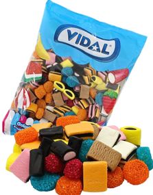1 kg gram Vidal Liquorice Allsorts / Lakris Konfekt