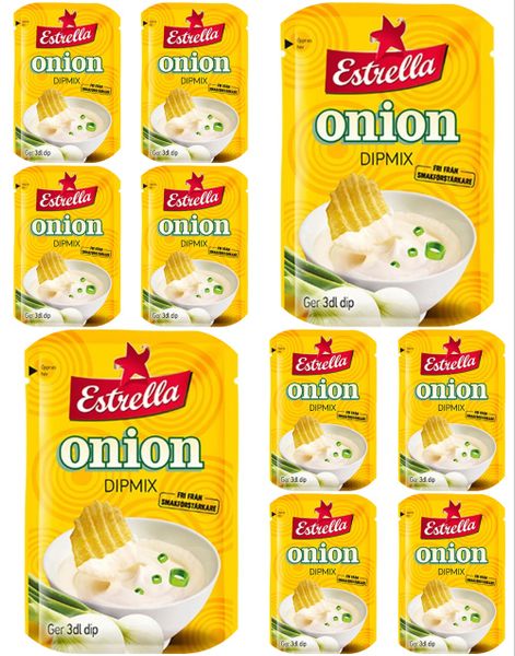 10 st Estrella Onion Dipmix - Paketrabatt för Lökdip-Älskare