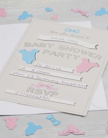 10 stk Inbjudningskort - Babyshower - Baby Girl or Baby Boy
