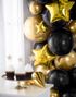 50 stk Glossy Gullfargede Ballonger 12 cm