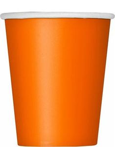 14 st Orange Pappmuggar 270 ml