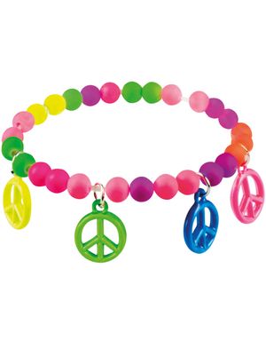 Hippie Pärlarmband med Fredstecken