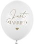 50 stk 30 cm Bryllupsballonger "Just Married"