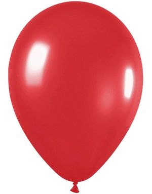 Röd Metallic Ballonger 23 cm - 100 stk MEGAPACK