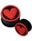 Red Heart - Svart Piercing Plugg