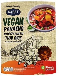 Kaset Vegan Panang Curry & Jasminris – Mikrorätt (kan förvaras i rumstemperatur) 290 g (Thailand)