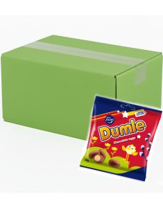 24 poser Fazer Dumle Chocolate Eggs - Sjokoladeegg med Karamellsmakende Melkekremfyll - Hel Eske