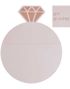 Diamantring Serveringsfat till Svensexor och Bröllop 50 cm - Blush Hen