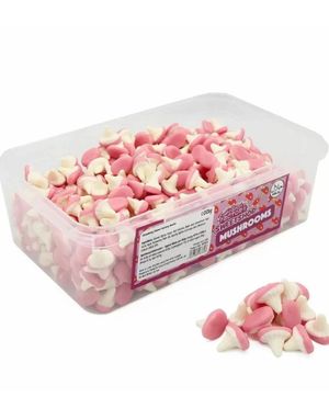 600 stk Sweetshop Mushrooms - Låda med Skumsvampar 1,02 kg