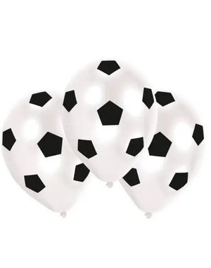 6 stk Fotball Ballonger 27,5 cm - Kick It